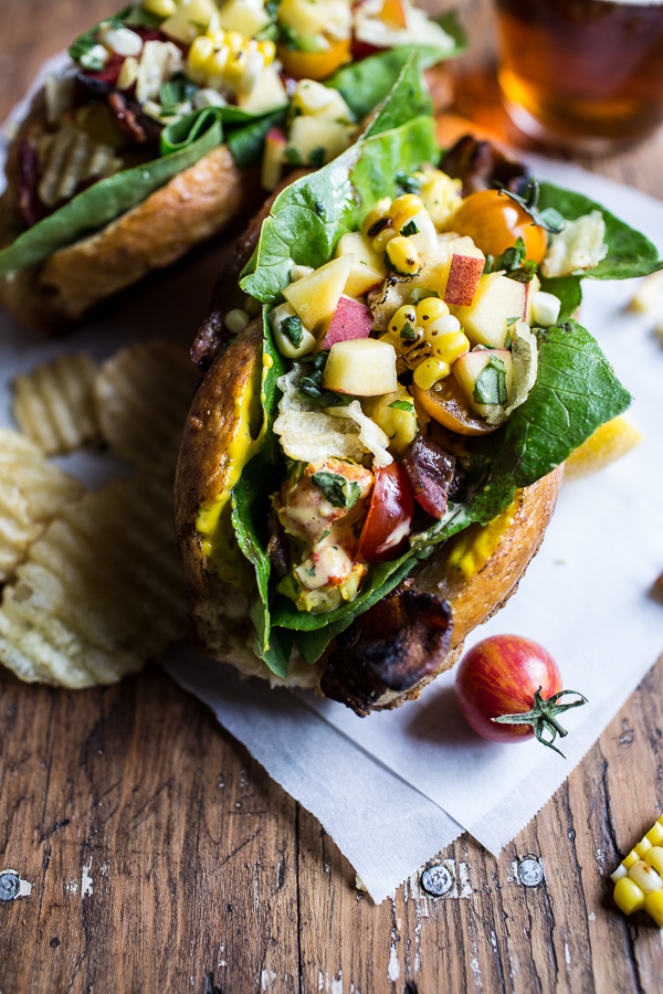 BLT-and-Potato-Chip-Lobster-Rolls-with-Peach-Salsa-4