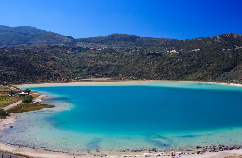 View of Lago di Venere in Pantelleria, Sicily