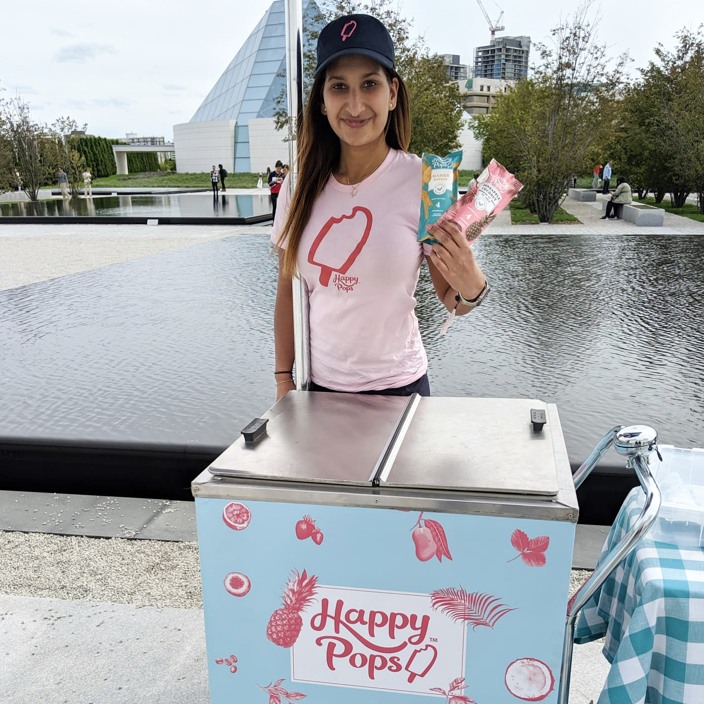 Leila Keshavjee at a Happy Pops stand.